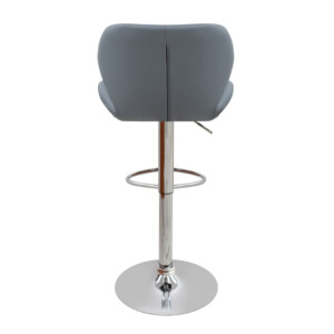 Σκαμπό μπαρ Dolores Megapap με ρυθμιζόμενο ύψος PU γκρι - βάση χρωμίου 45,5x38x89/109εκ. - Image 6