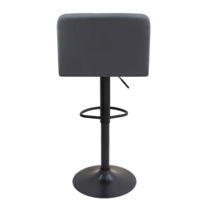 Σκαμπό μπαρ Carmelo Megapap με ρυθμιζόμενο ύψος PU μαύρο - βάση μαύρο ματ 45x42x90/113εκ. - Image 6