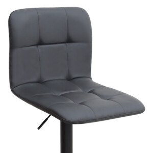 Σκαμπό μπαρ Carmelo Megapap με ρυθμιζόμενο ύψος PU μαύρο - βάση μαύρο ματ 45x42x90/113εκ. - Image 7