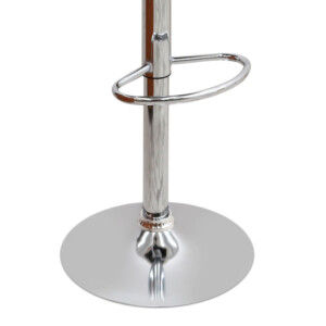 Σκαμπό μπαρ Carmelo Megapap με ρυθμιζόμενο ύψος PU καφέ - βάση χρωμίου 45x42x90/113εκ. - Image 8