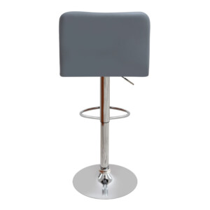 Σκαμπό μπαρ Carmelo Megapap με ρυθμιζόμενο ύψος PU γκρι - βάση χρωμίου 45x42x90/113εκ. - Image 6