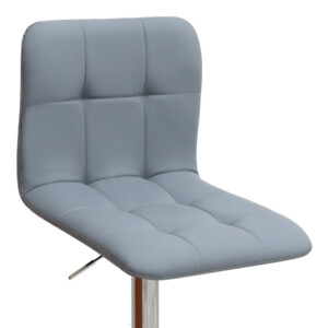 Σκαμπό μπαρ Carmelo Megapap με ρυθμιζόμενο ύψος PU γκρι - βάση χρωμίου 45x42x90/113εκ. - Image 7