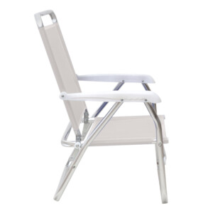 Καρεκλάκι παραλίας Alu Megapap αλουμινίου χρώμα λευκό 54x52x80εκ. - Image 5