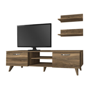 Έπιπλο τηλεόρασης Colin Megapap χρώμα καρυδί 150x29,5x40,6εκ. - Image 5