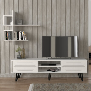 Σύνθεση τηλεόρασης Salerno Megapap χρώμα λευκό 180x35x51εκ. - Image 3