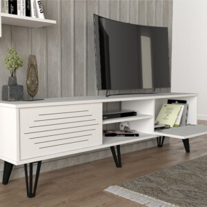 Σύνθεση τηλεόρασης Salerno Megapap χρώμα λευκό 180x35x51εκ. - Image 4