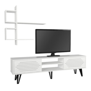 Σύνθεση τηλεόρασης Salerno Megapap χρώμα λευκό 180x35x51εκ. - Image 5