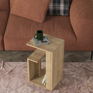 Τραπεζάκι βοηθητικό Rosana Megapap χρώμα sapphire oak 35x29,5x60εκ. - Image 3