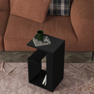 Τραπεζάκι βοηθητικό Rosana Megapap χρώμα μαύρο 35x29,5x60εκ. - Image 3