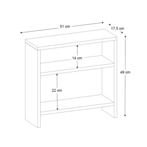 Τραπεζάκι βοηθητικό Silvanus Megapap χρώμα sapphire oak 51x17,5x49εκ. - Image 4