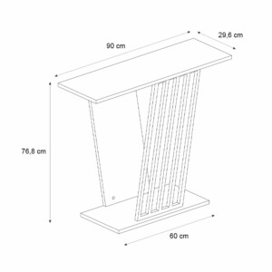 Κονσόλα Gravity Megapap χρώμα travertine - χρυσό 90x29,6x76,8εκ. - Image 5