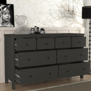 Συρταριέρα - Μπουφές Sabina Megapap χρώμα ανθρακί 160x50x96εκ. - Image 2