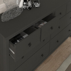 Συρταριέρα - Μπουφές Sabina Megapap χρώμα ανθρακί 160x50x96εκ. - Image 3