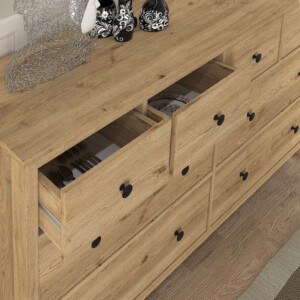 Συρταριέρα - Μπουφές Sabina Megapap χρώμα sepet oak 160x50x96εκ. - Image 3