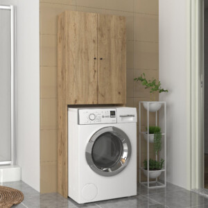 Έπιπλο πλυντηρίου Romme Megapap χρώμα sepet oak 65x27,1x180εκ. - Image 3