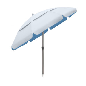 Ομπρέλα θαλάσσης αλουμινίου Malibu Megapap με UPF 50+ προστασία χρώμα ασημί - γαλάζιο Ø2m - Image 2