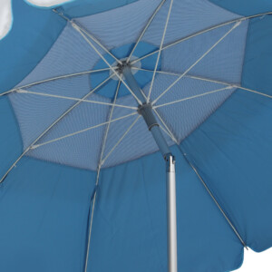 Ομπρέλα θαλάσσης αλουμινίου Malibu Megapap με UPF 50+ προστασία χρώμα ασημί - γαλάζιο Ø2m - Image 3