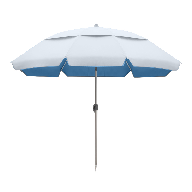 Ομπρέλα θαλάσσης αλουμινίου Malibu Megapap με UPF 50+ προστασία χρώμα ασημί - γαλάζιο Ø2m Ομπρέλα θαλάσσης αλουμινίου Malibu Megapap με UPF 50+ προστασία χρώμα ασημί - γαλάζιο Ø2m