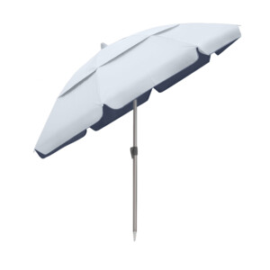 Ομπρέλα θαλάσσης αλουμινίου Malibu Megapap με UPF 50+ προστασία χρώμα ασημί - μπλε Ø2m - Image 2