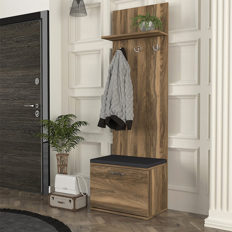 Έπιπλο εισόδου Track Megapap χρώμα καρυδί 60x38 Έπιπλο εισόδου Track Megapap χρώμα καρυδί 60x38