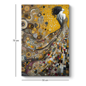 Πίνακας σε καμβά "Elegant Woman" Megapap ψηφιακής εκτύπωσης 50x75x3εκ. - Image 3