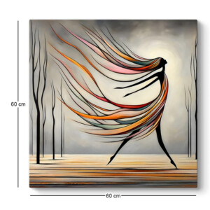 Πίνακας σε καμβά "Abstract Woman" Megapap ψηφιακής εκτύπωσης 60x60x3εκ. - Image 3