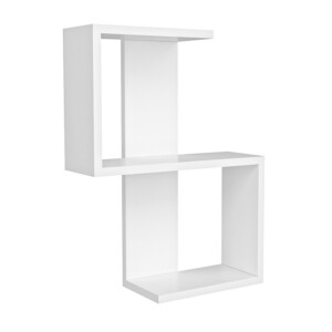 Ραφιέρα τοίχου Octa Megapap χρώμα λευκό 45x16,4x60εκ. - Image 3