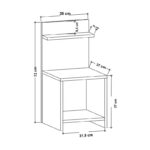 Κομοδίνο Ulman Megapap χρώμα λευκό 35x37x72εκ. - Image 5