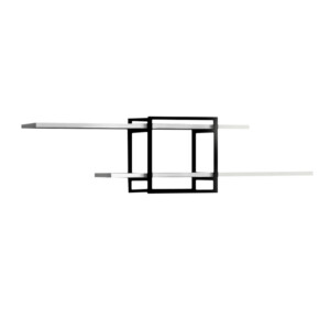 Ραφιέρα τοίχου Mone Megapap χρώμα λευκό - μαύρο 120x18x30εκ. - Image 3