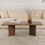 Τραπεζάκι σαλονιού Sabin Megapap χρώμα καρυδί 119x60x40εκ. - Image 3