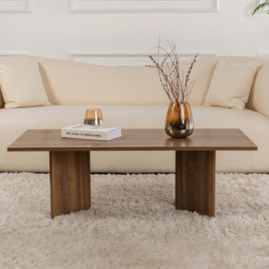 Τραπεζάκι σαλονιού Sabin Megapap χρώμα καρυδί 119x60x40εκ. - Image 3