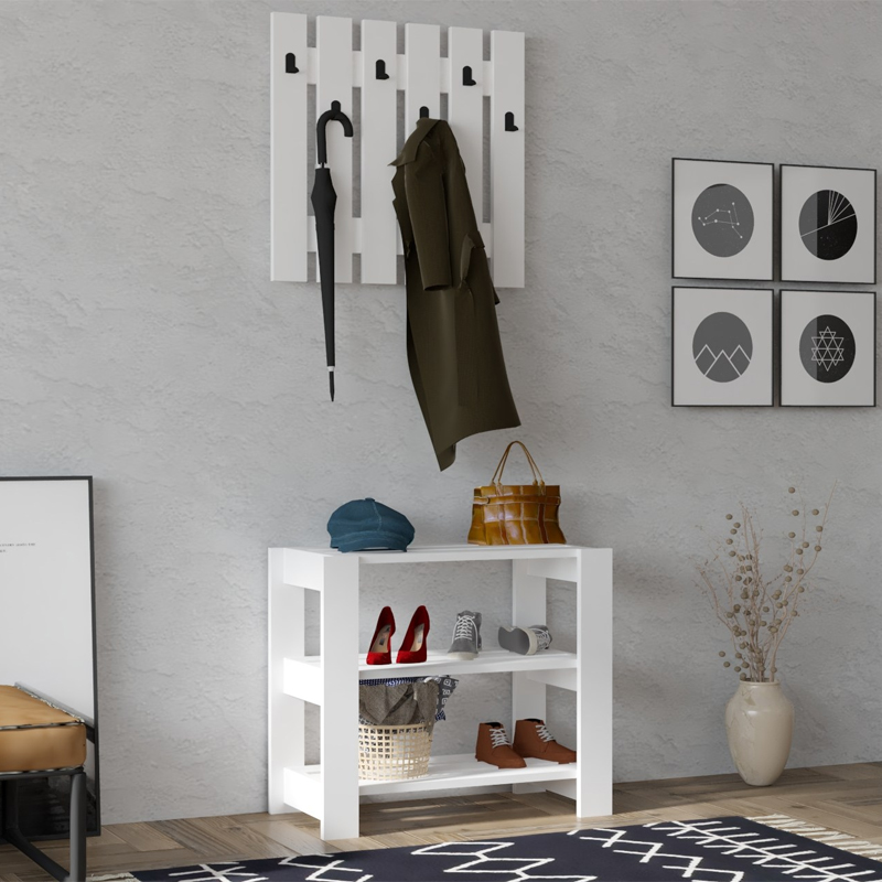 Έπιπλο εισόδου Friends Megapap χρώμα λευκό 69 Έπιπλο εισόδου Friends Megapap χρώμα λευκό 69