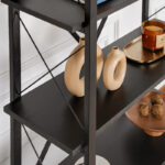 Βιβλιοθήκη Elysian Megapap χρώμα black wood 90x33,5x180εκ. - Image 3