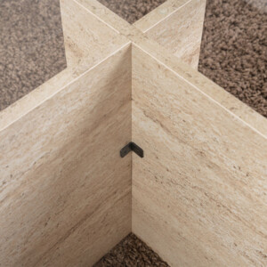 Τραπεζάκι σαλονιού Vetrino Megapap γυάλινο χρώμα travertine 105x65x40εκ. - Image 5