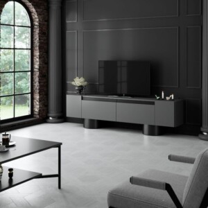 Έπιπλο τηλεόρασης Haven Megapap χρώμα ανθρακί 180x30x50εκ. - Image 6