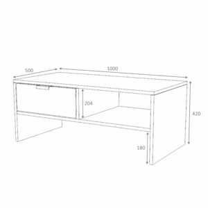 Τραπεζάκι σαλονιού Galaxy Megapap χρώμα φυσικό οξιάς 100x50x42εκ. - Image 5