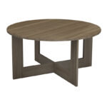 Τραπεζάκι σαλονιού Kati Megapap χρώμα καρυδί Ø80x42εκ. - Image 3