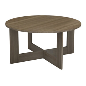 Τραπεζάκι σαλονιού Kati Megapap χρώμα καρυδί Ø80x42εκ. - Image 3