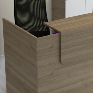 Γραφείο υποδοχής - reception Lemmon Megapap χρώμα καρυδί 120x70x110εκ. - Image 5