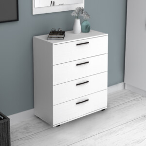 Συρταριέρα Velika Megapap χρώμα λευκό 73x44x96εκ. - Image 3