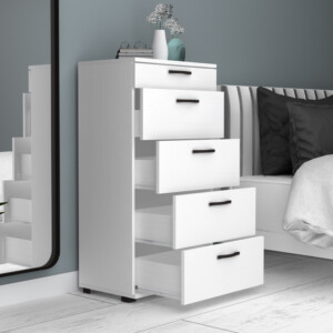 Συρταριέρα Helia Megapap χρώμα λευκό 60x44x108εκ. - Image 2