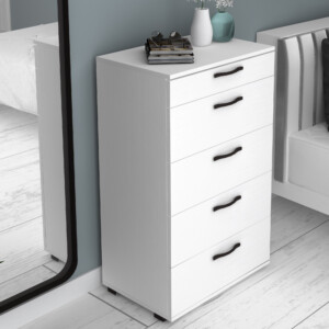 Συρταριέρα Helia Megapap χρώμα λευκό 60x44x108εκ. - Image 4