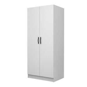 Ντουλάπα ρούχων Vivian Megapap δίφυλλη χρώμα λευκό 80x51,8x181εκ. - Image 4