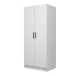 Ντουλάπα ρούχων Vivian Megapap δίφυλλη χρώμα λευκό 80x51,8x181εκ. - Image 5