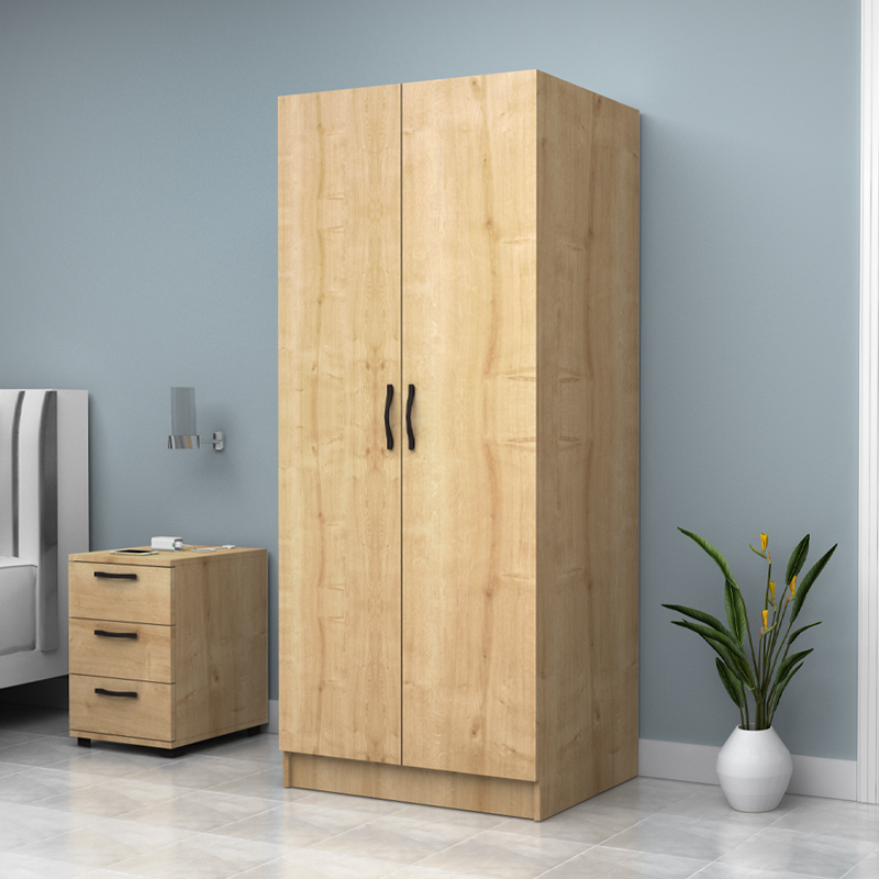 Ντουλάπα ρούχων Vivian Megapap δίφυλλη χρώμα φυσικό οξιάς 80x51