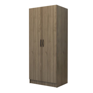 Ντουλάπα ρούχων Vivian Megapap δίφυλλη χρώμα καρυδί 80x51,8x181εκ. - Image 4