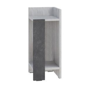 Κομοδίνο Elos Megapap δεξί χρώμα λευκό αντικέ - γκρι ρετρό 25x27x60εκ. - Image 3