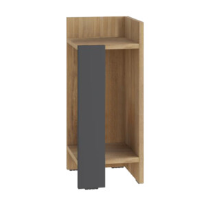 Κομοδίνο Elos Megapap δεξί χρώμα sapphire oak - ανθρακί 25x27x60εκ. - Image 3