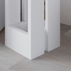 Τραπεζάκι βοηθητικό Tasos Megapap χρώμα λευκό 30x30x50,3εκ. - Image 3