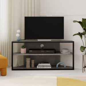 Έπιπλο τηλεόρασης γωνιακό Echo Megapap χρώμα γκρι ρετρό 98x37x45εκ. - Image 2